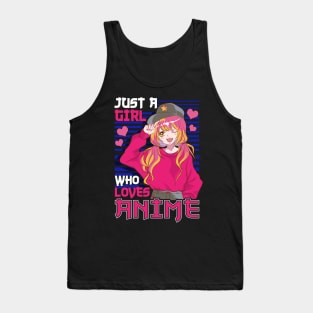 Cute Just A Girl Who Loves Anime Tank Top